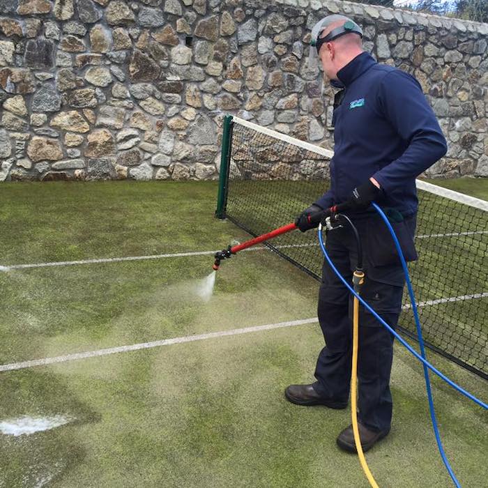 Tennis Court Cleaning using Algoclear